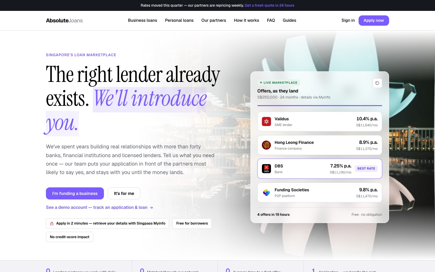 Absolute.loans — marketplace hero